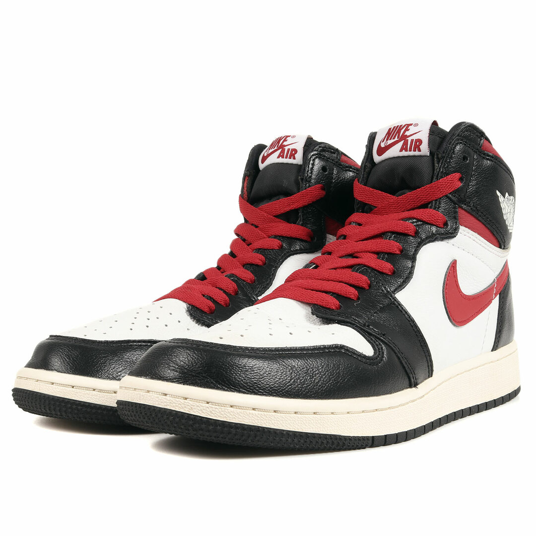 NIKE(ナイキ)のNIKE ナイキ サイズ:25.0cm AIR JORDAN 1 RETRO HI OG GS BLACK GYM RED (575441-061) 2019年 エアジョーダン1 レトロ ハイ ブラック ジムレッド US7Y ハイカット スニーカー【レディース】【中古】【美品】 レディースの靴/シューズ(スニーカー)の商品写真