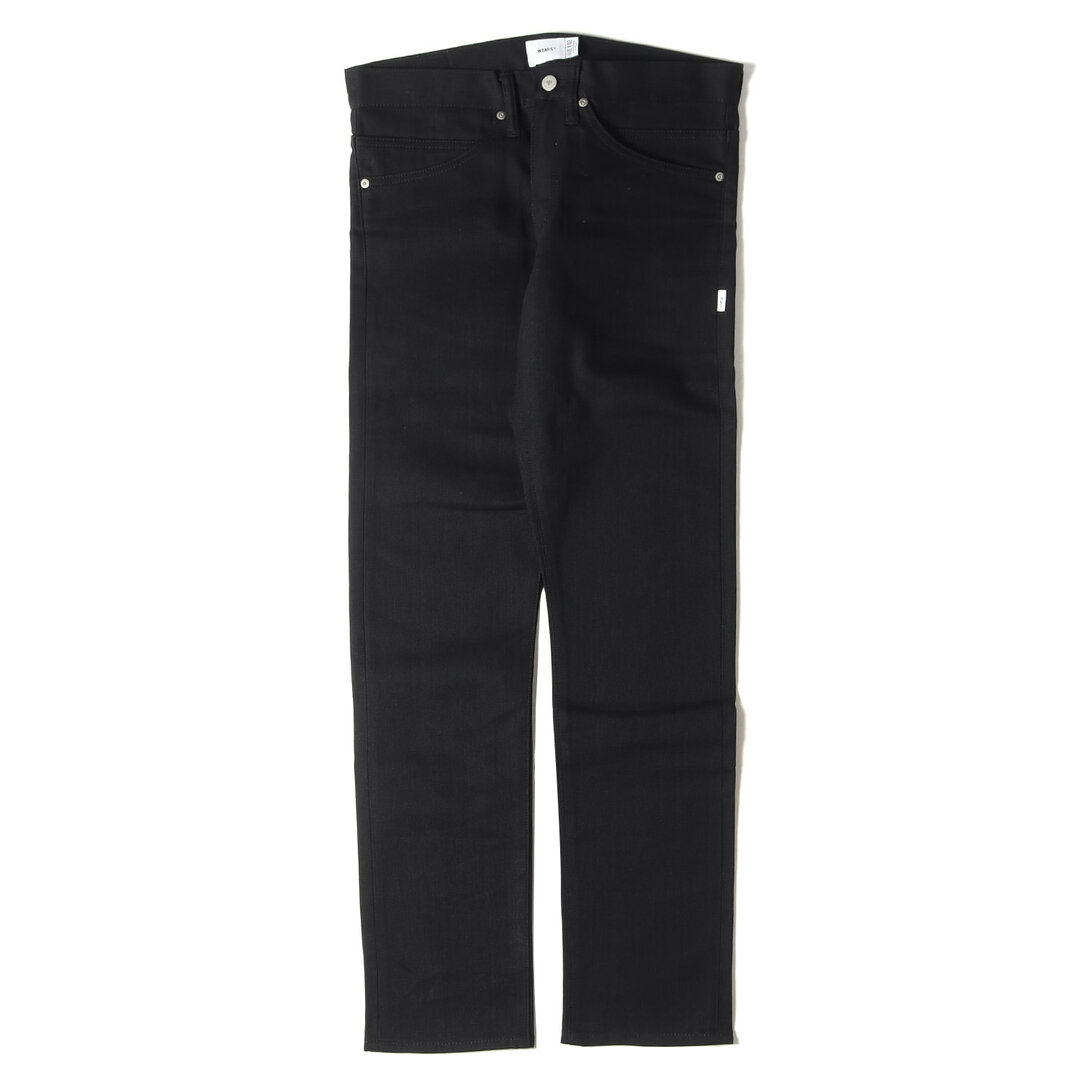 WTAPS ダブルタップス パンツ サイズ:M (33×29) ストレッチ スキニー デニムパンツ BLUES SKINNY 21AW ブラック 黒 ズボン ボトムス カジュアル ブランド ストリート ミリタリー【メンズ】【美品】