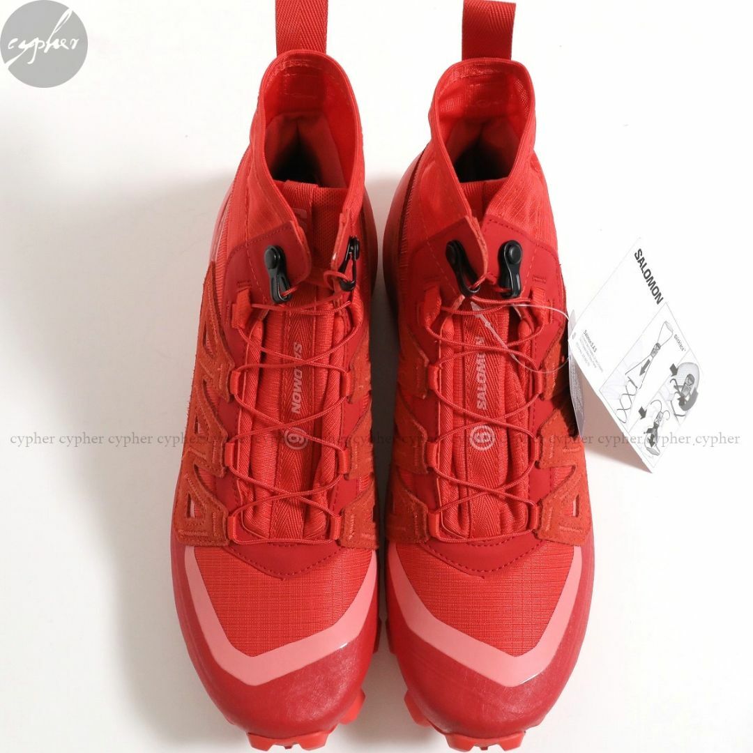 MM6(エムエムシックス)の25cm 新品 MM6 メゾンマルジェラ サロモン CROSS ハイ レッド 赤 メンズの靴/シューズ(スニーカー)の商品写真