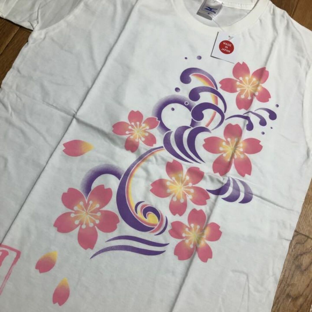 MIZUNO(ミズノ)の新品未使用 日本製 MIZUNO Tシャツ 白 Mサイズ 桜 ミズノ メンズのトップス(Tシャツ/カットソー(半袖/袖なし))の商品写真
