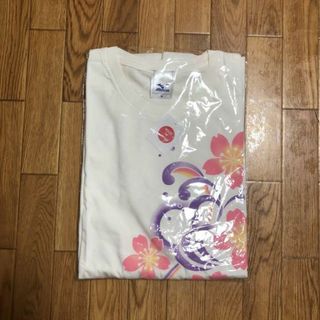 ミズノ(MIZUNO)の新品未使用 日本製 MIZUNO Tシャツ 白 Mサイズ 桜 ミズノ(Tシャツ/カットソー(半袖/袖なし))