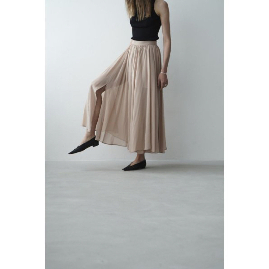 CLANE／SHEER SLIT SKIRT | escolalf.com.br