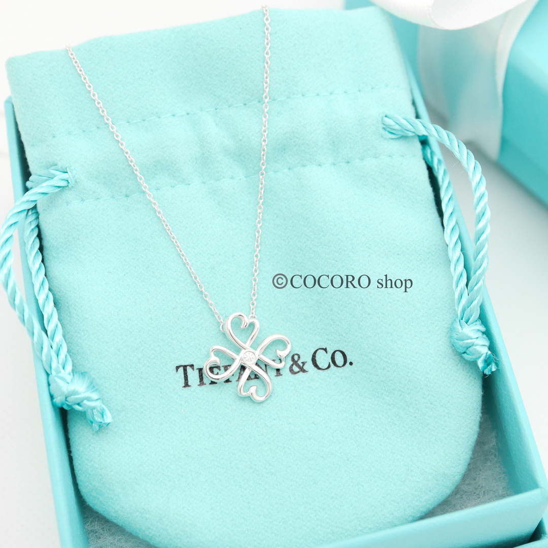 【極美品】TIFFANY&Co.ラビング ハート クローバー 1P ネックレス 1