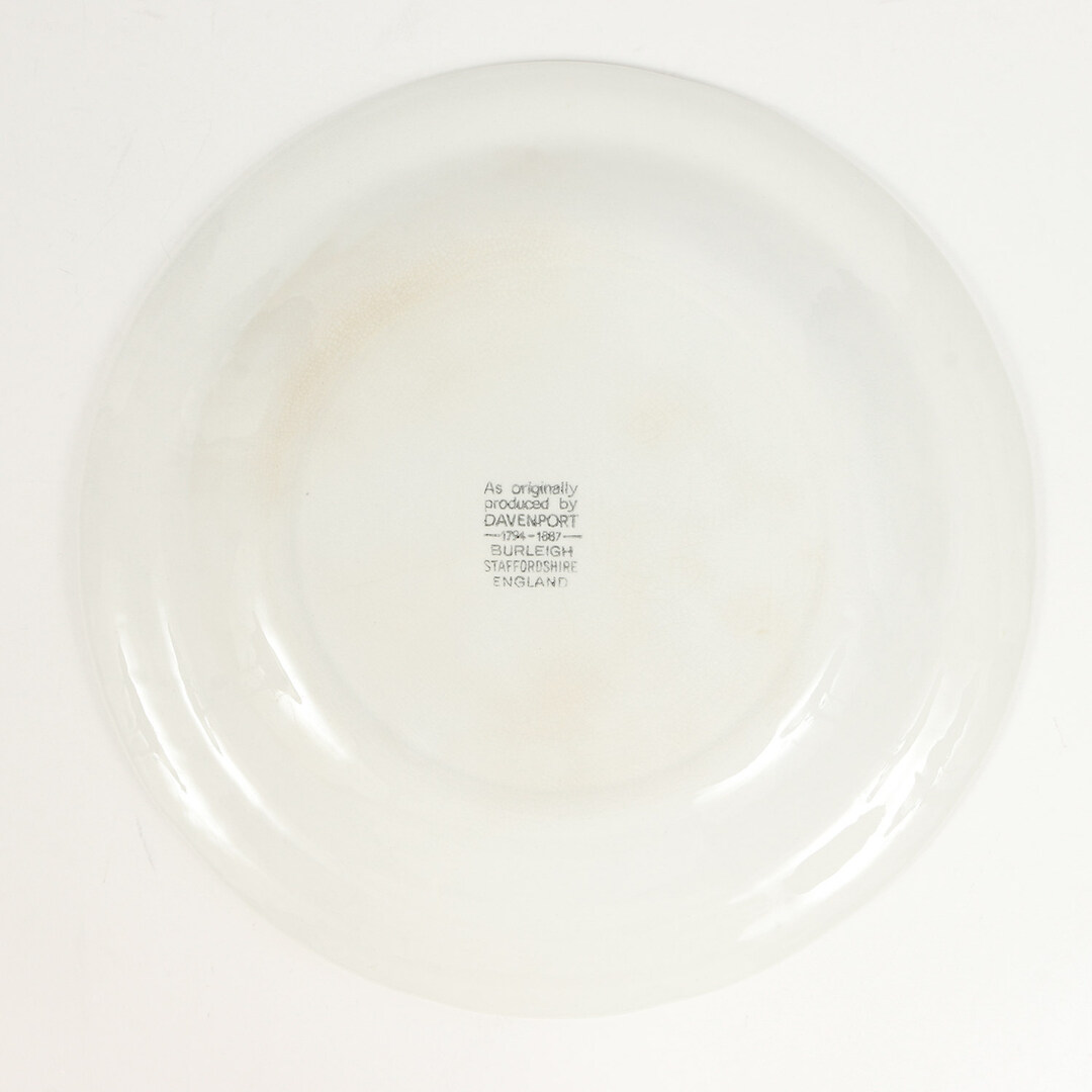 【英国食器】Burleigh バーレイ社 8点セット プレート 皿 中型6点 大型2点 フルーツ&フラワー レリーフ DAVENPORT イングランド
