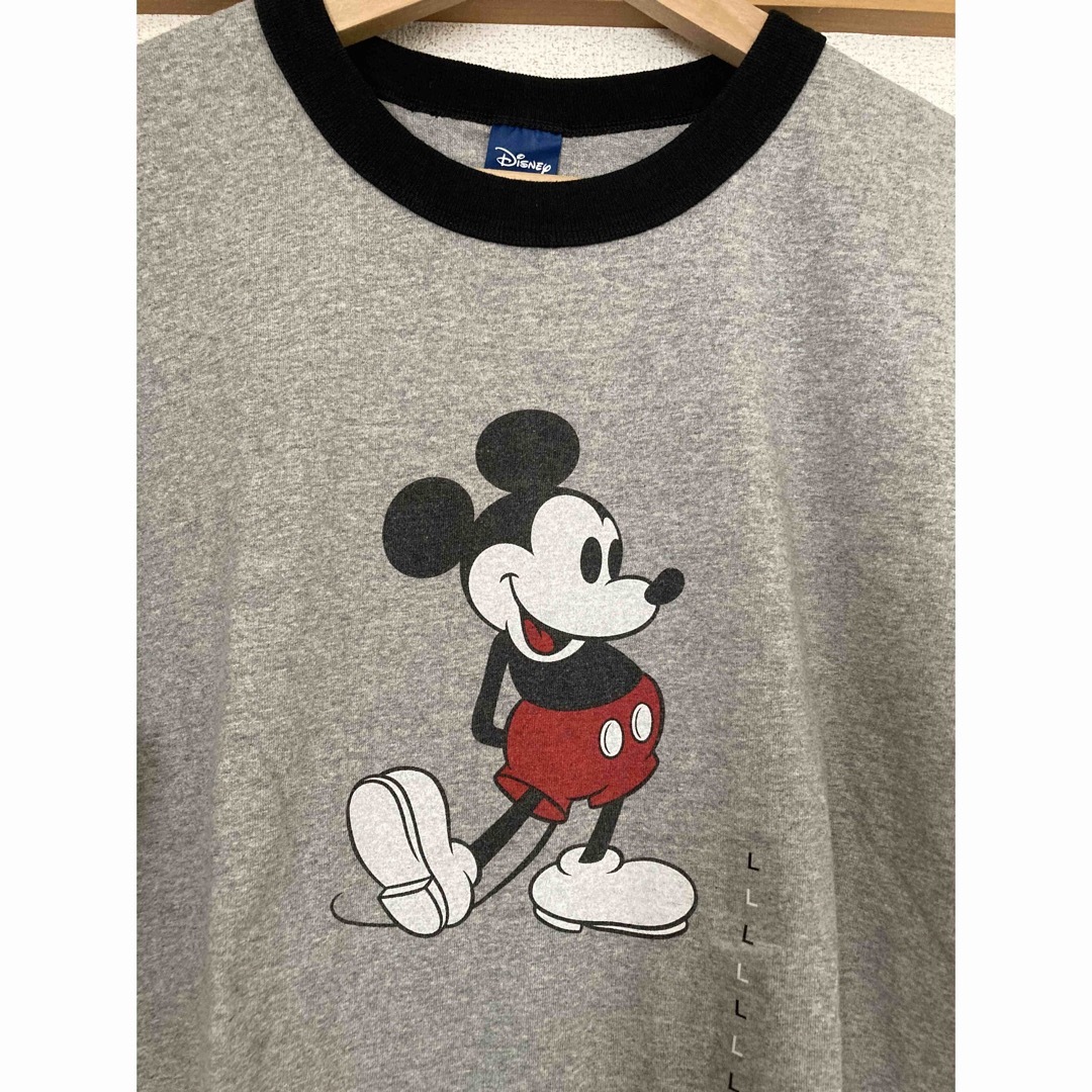 Right-on(ライトオン)のミッキーマウス　リンガーTシャツ　半袖 メンズのトップス(Tシャツ/カットソー(半袖/袖なし))の商品写真