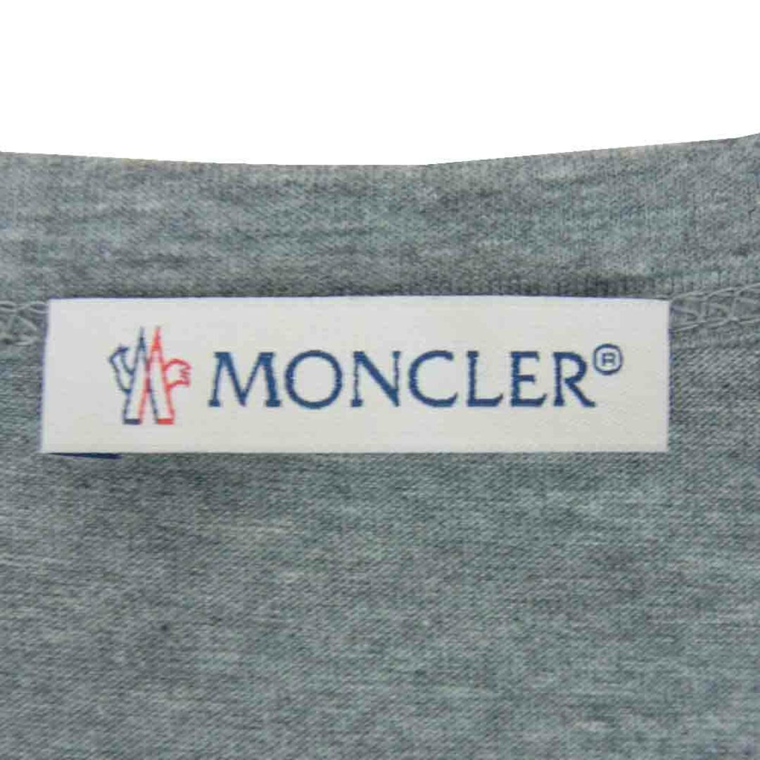 MONCLER モンクレール E2091803250 8390Y MAGLIA T-SHIRT マグリア Tシャツ ダブル ロゴ ワッペン グレー系 M