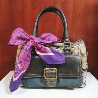 コーチ(COACH) シグネチャー ハンドバッグ(レディース)（ブルー