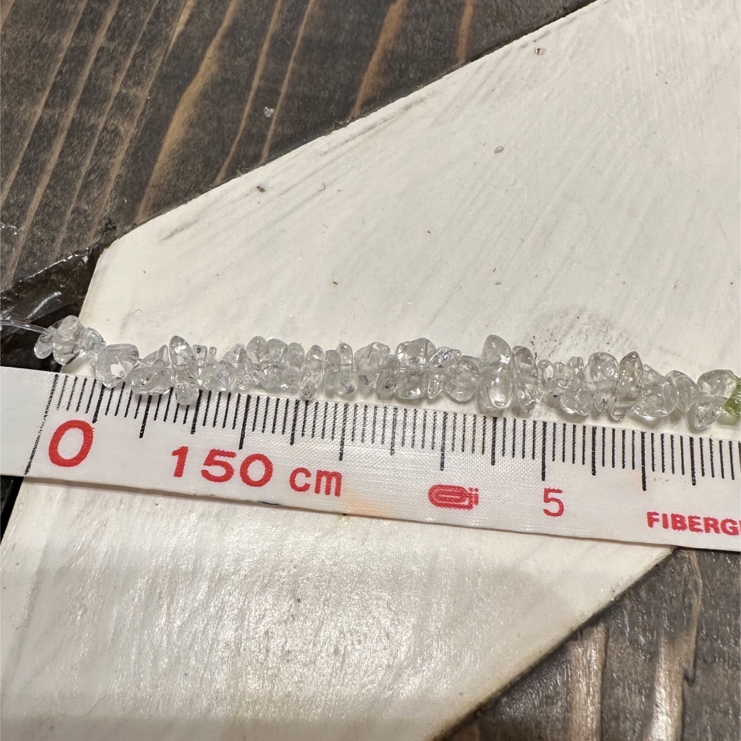 水晶、ペリドット、アクアマリンさざれ石ビーズ ハンドメイドの素材/材料(各種パーツ)の商品写真