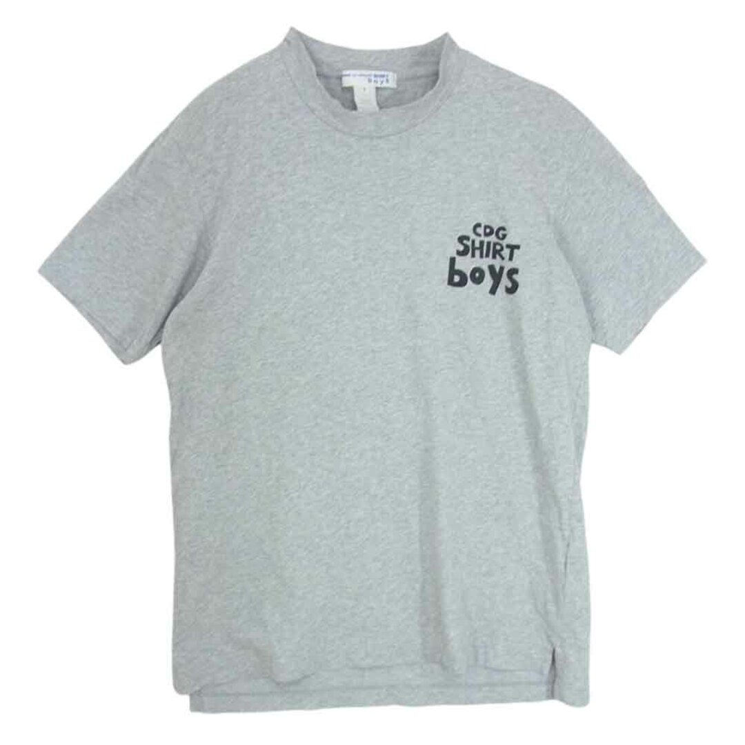 コムデギャルソンシャツボーイズ COMME des GARCONS SHIRT BOYS S25928 Cotton Jersey Plain with Logo Print コットン ジャージ プレーン ロゴ プリント Tシャツ グレー系 X約54cm袖丈