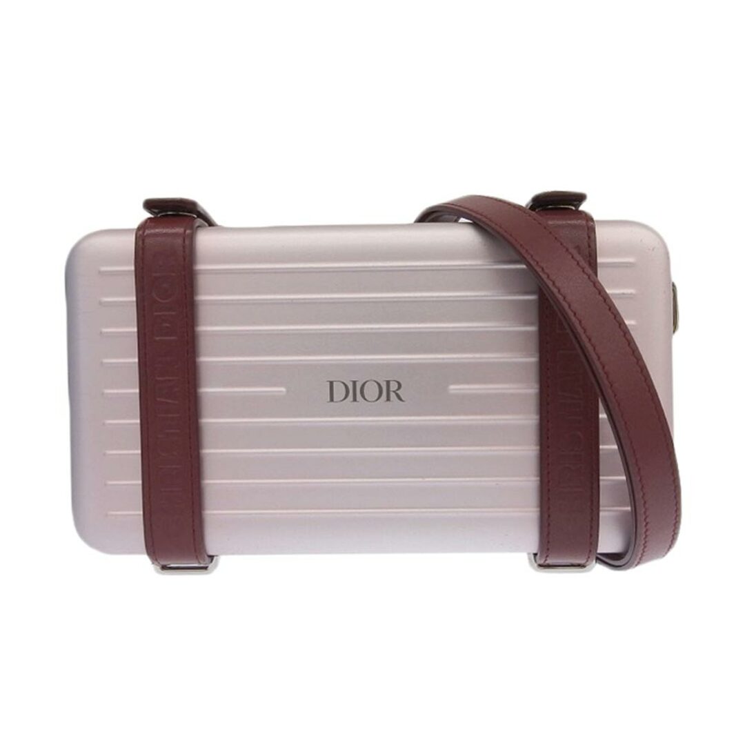 【中古】Dior ディオール ディオール&リモワ ショルダーバッグ 斜め掛け パーソナルクラッチバッグ 2WAYバッグ ピンク系 ユニセックス【質屋】