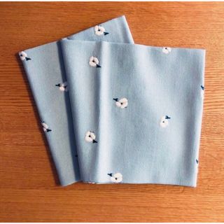 ミナペルホネン(mina perhonen)のミナペルホネン fabric「ohayo」light blue 90㎝×50㎝(ファブリック)