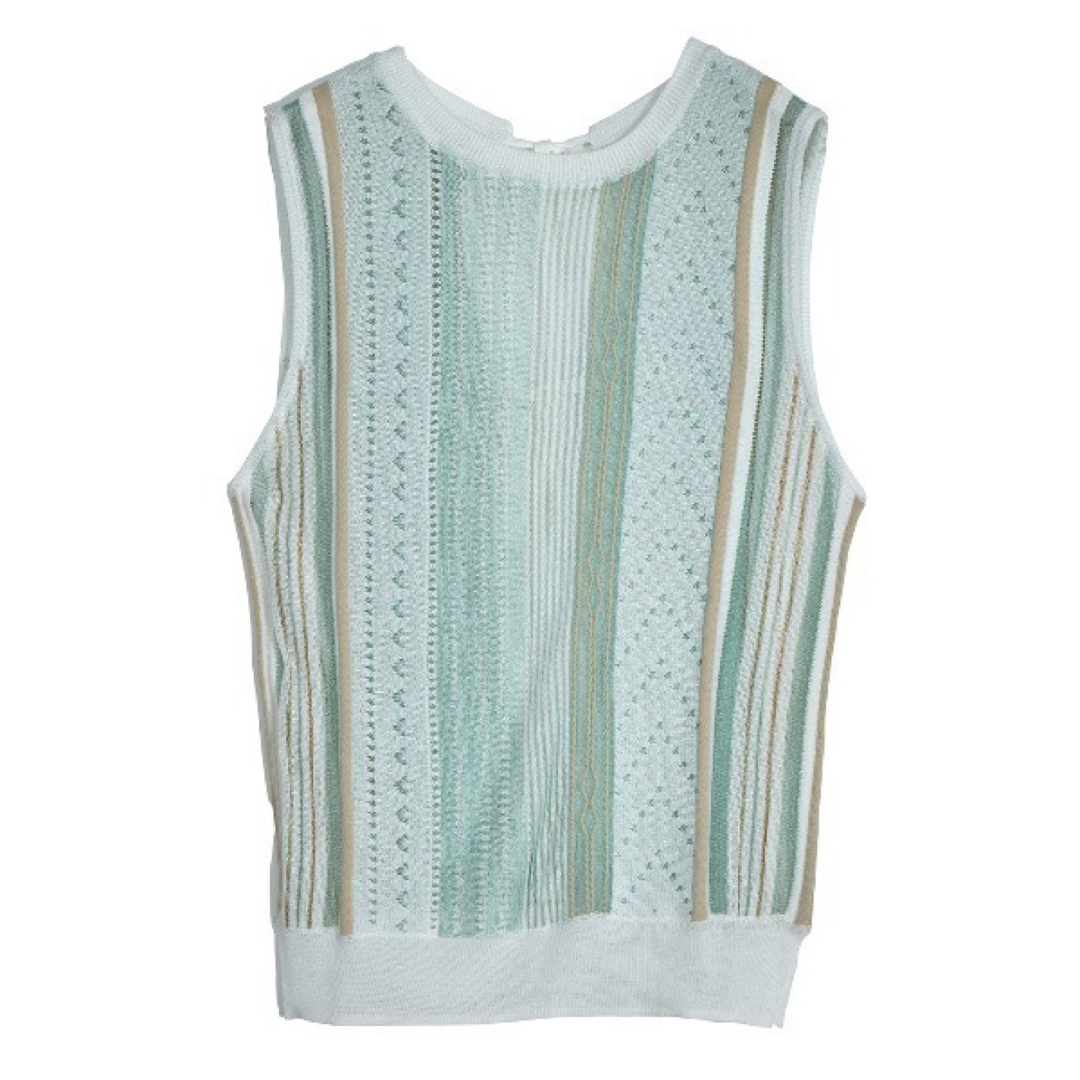 アメリヴィンテージ MEDI SHEER RANDOM STRIPE KNIT