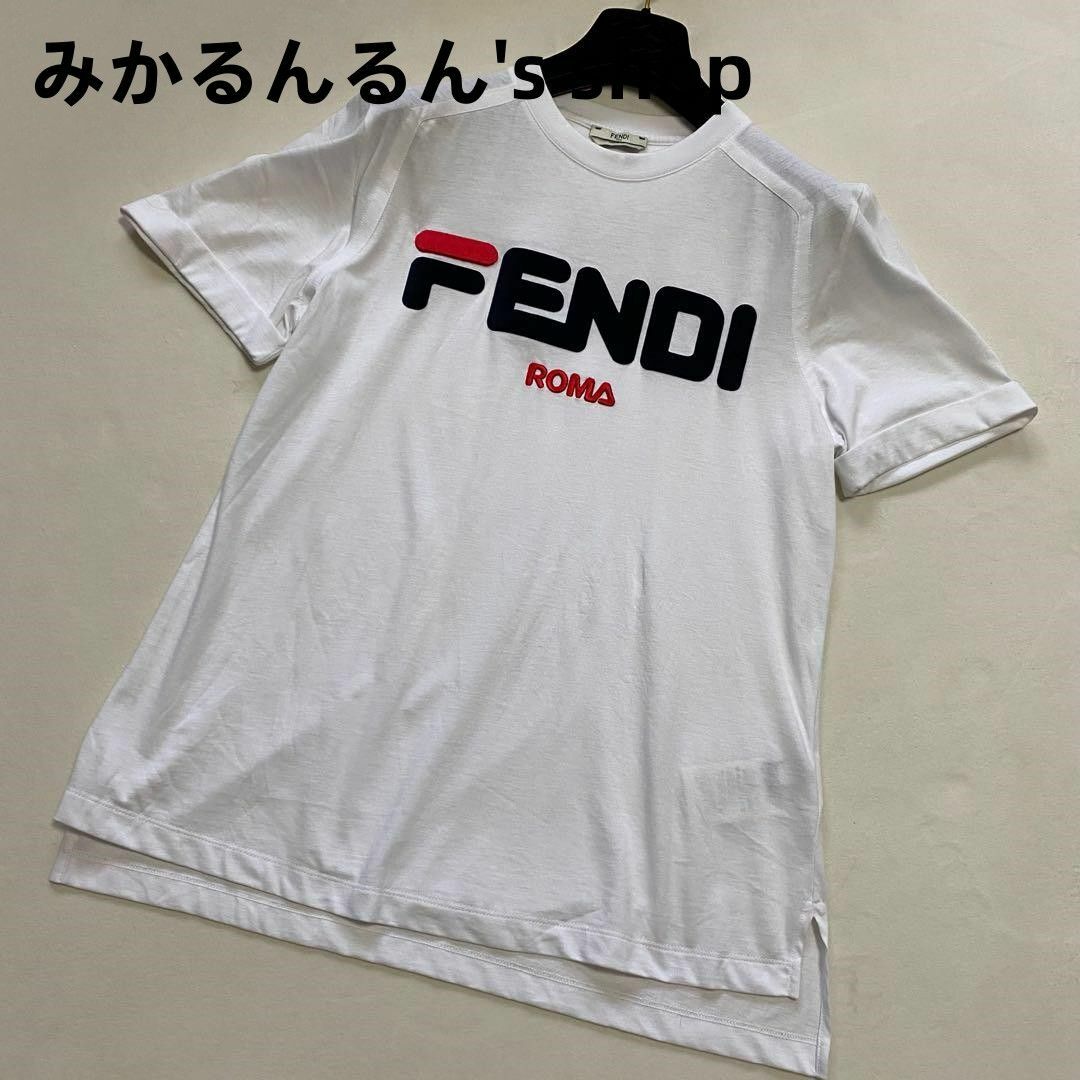 80/20クロス フェンディ フィラ 18AW フェンディマニア Tシャツ ロゴ