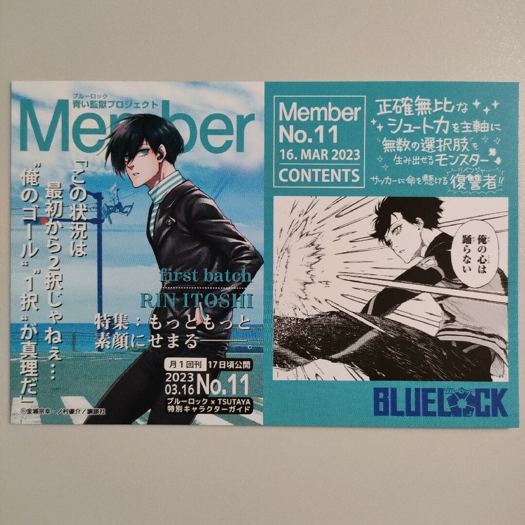 ブルーロック TSUTAYA 特典 ポストカード 糸師凛 私服 2枚の通販 ブルーロック TSUTAYA 特典 ポストカード 糸師凛 私服 2枚の通販