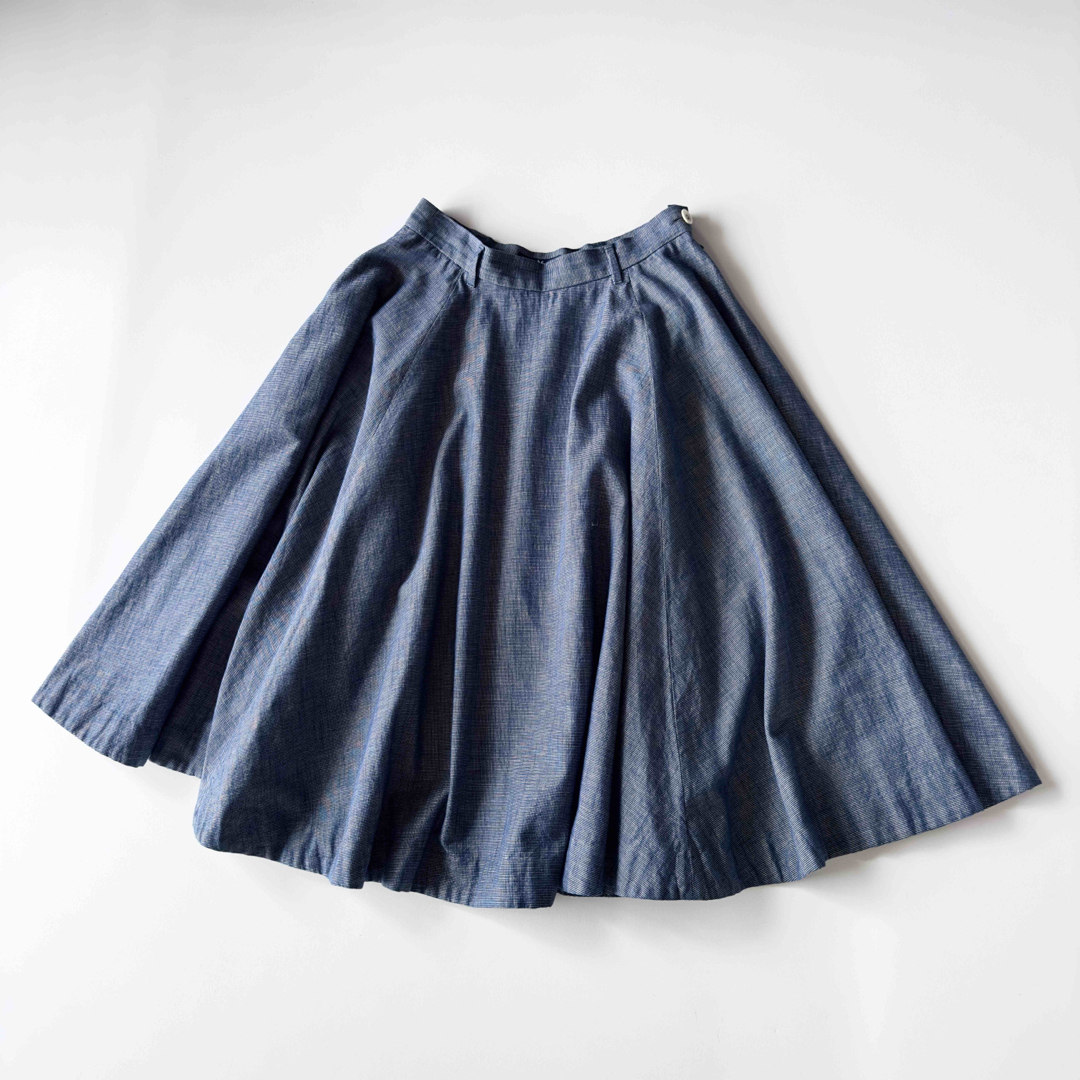 美品】45R ロングスカート インディゴ-