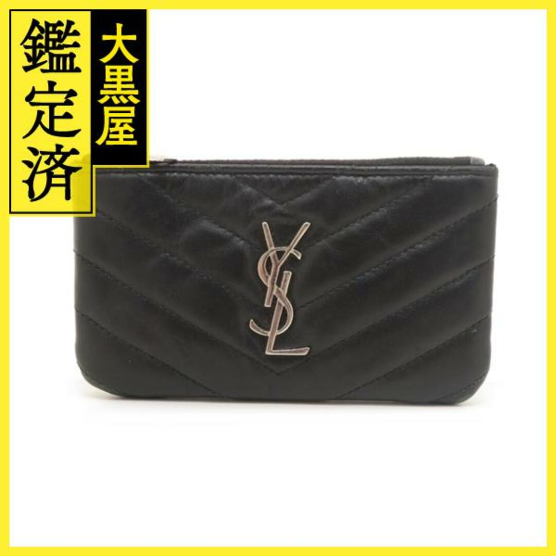 SAINT LAURENT　キーリング付コインケース　ブラック　【437】