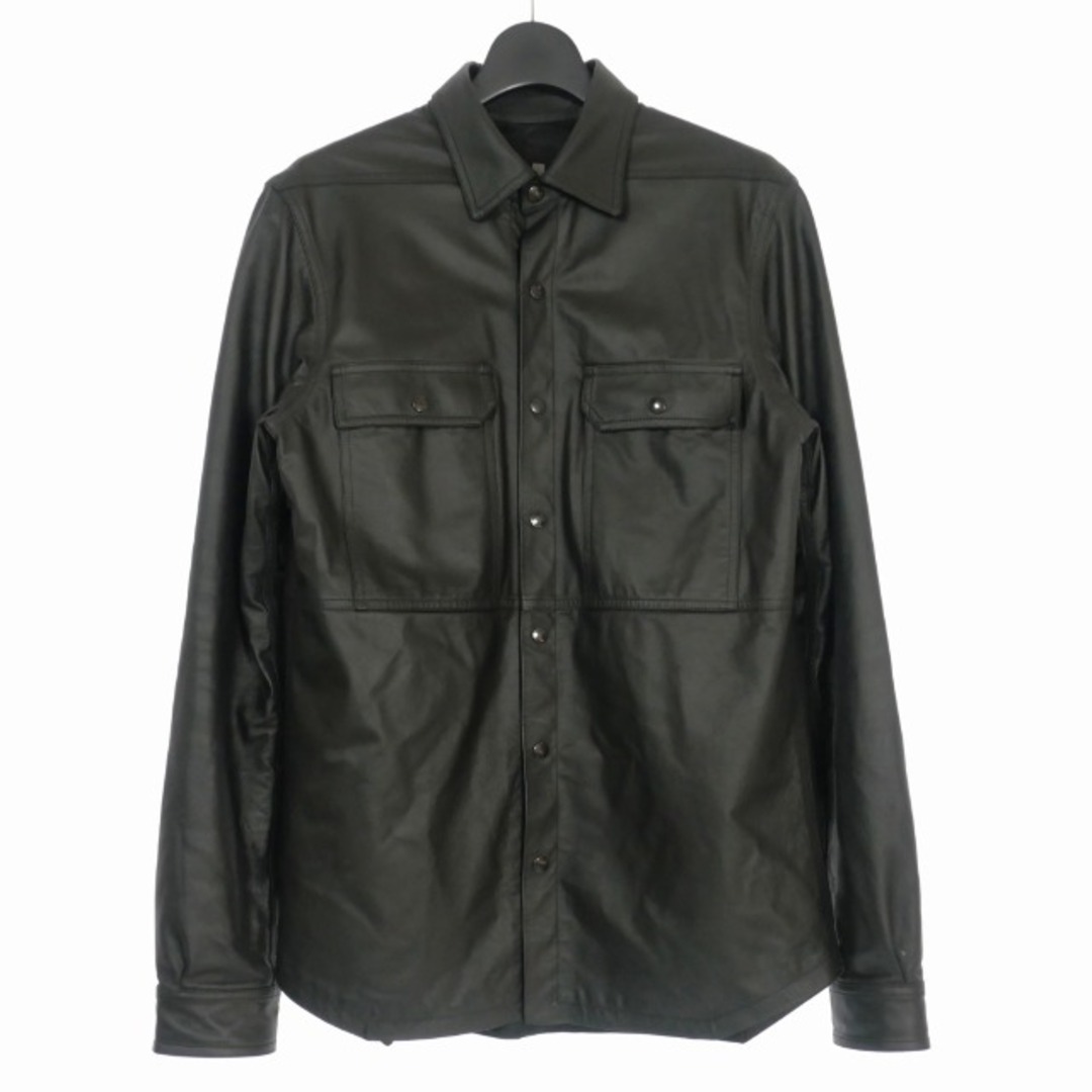 Rick Owens - リックオウエンス 21SS レザー シャツ 長袖 Rick Owens - リックオウエンス 21SS レザー シャツ 長袖