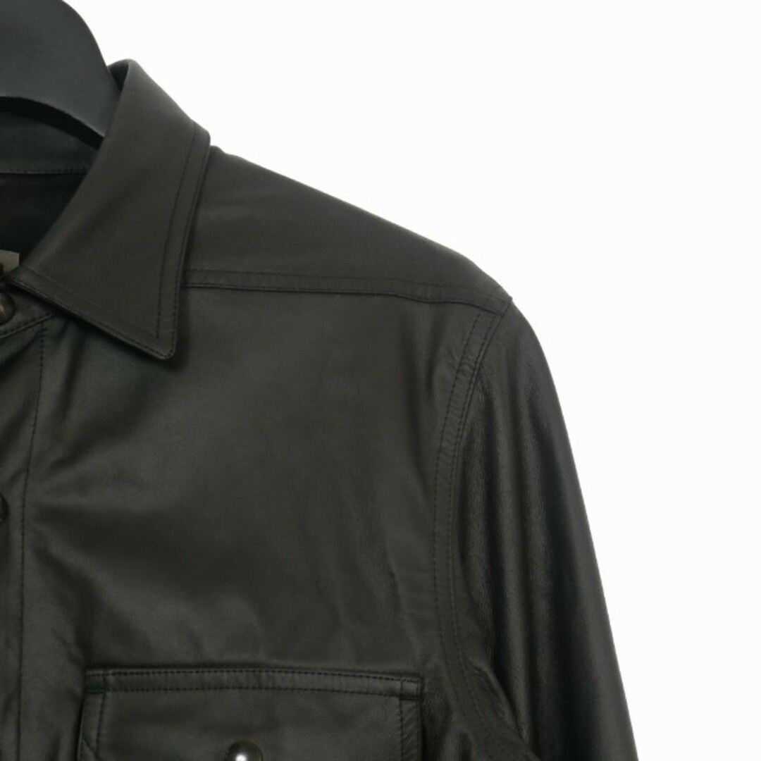リックオウエンス21ss レザーシャツジャケットLP素材 リックオウエンス21ss レザーシャツジャケットLP素材