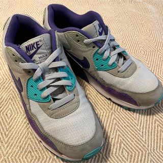 ナイキ(NIKE)のNIKE AIRMAX90 ESSENTIAL 25cm パープル×ターコイズ(スニーカー)