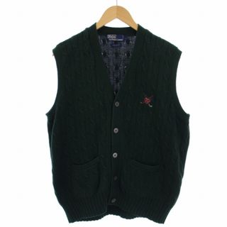 POLO RALPH LAUREN - Polo by Ralph Lauren ニット ベスト 前開き L 緑