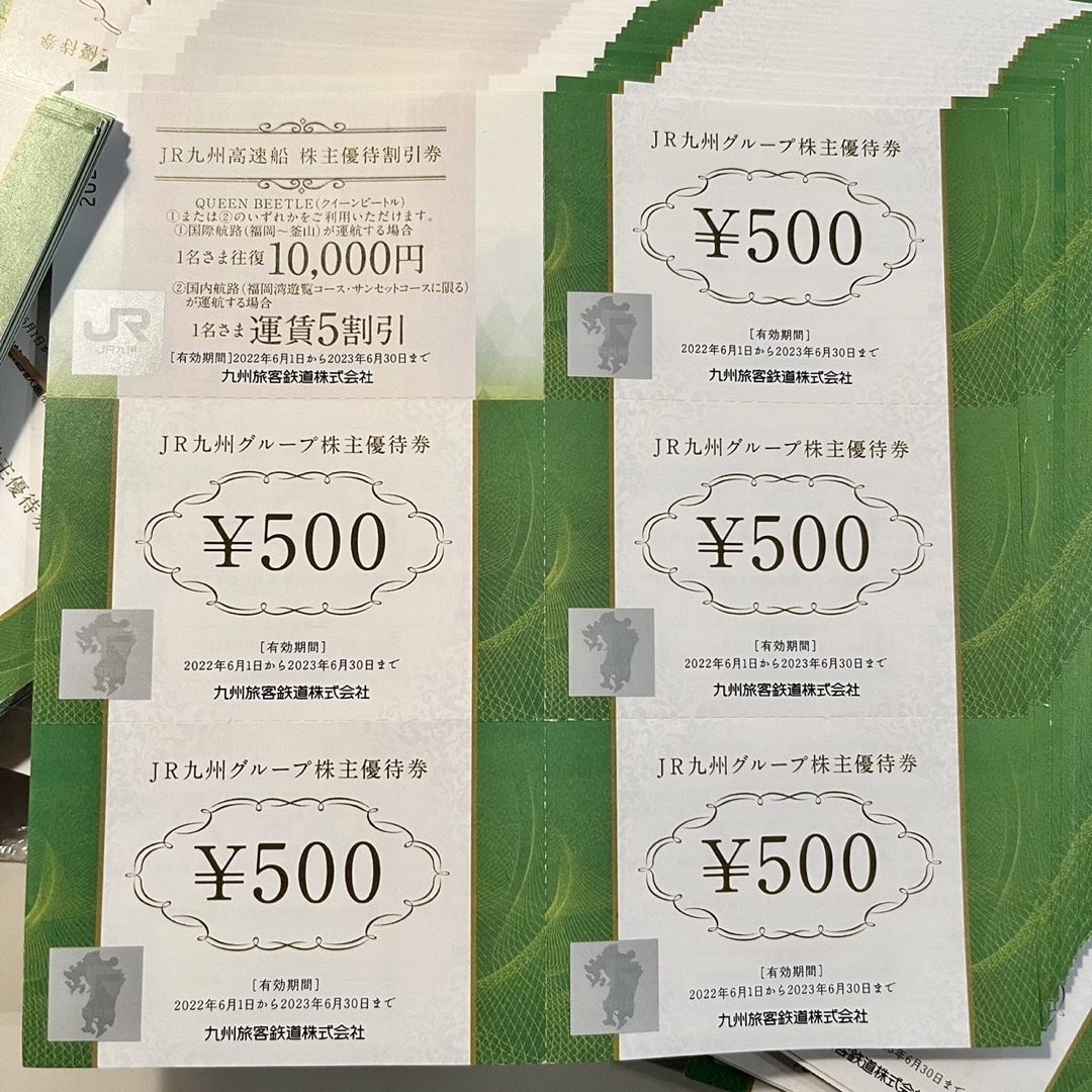 JR(ジェイアール)の25000円分(10シート)set JR九州グループ株主優待券 チケットの優待券/割引券(ショッピング)の商品写真