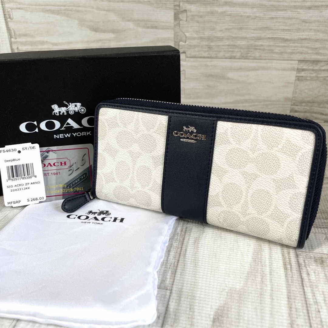 未使用品 COACH コーチ ✨ 長財布 ラウンドファスナー pvc レザー - 財布