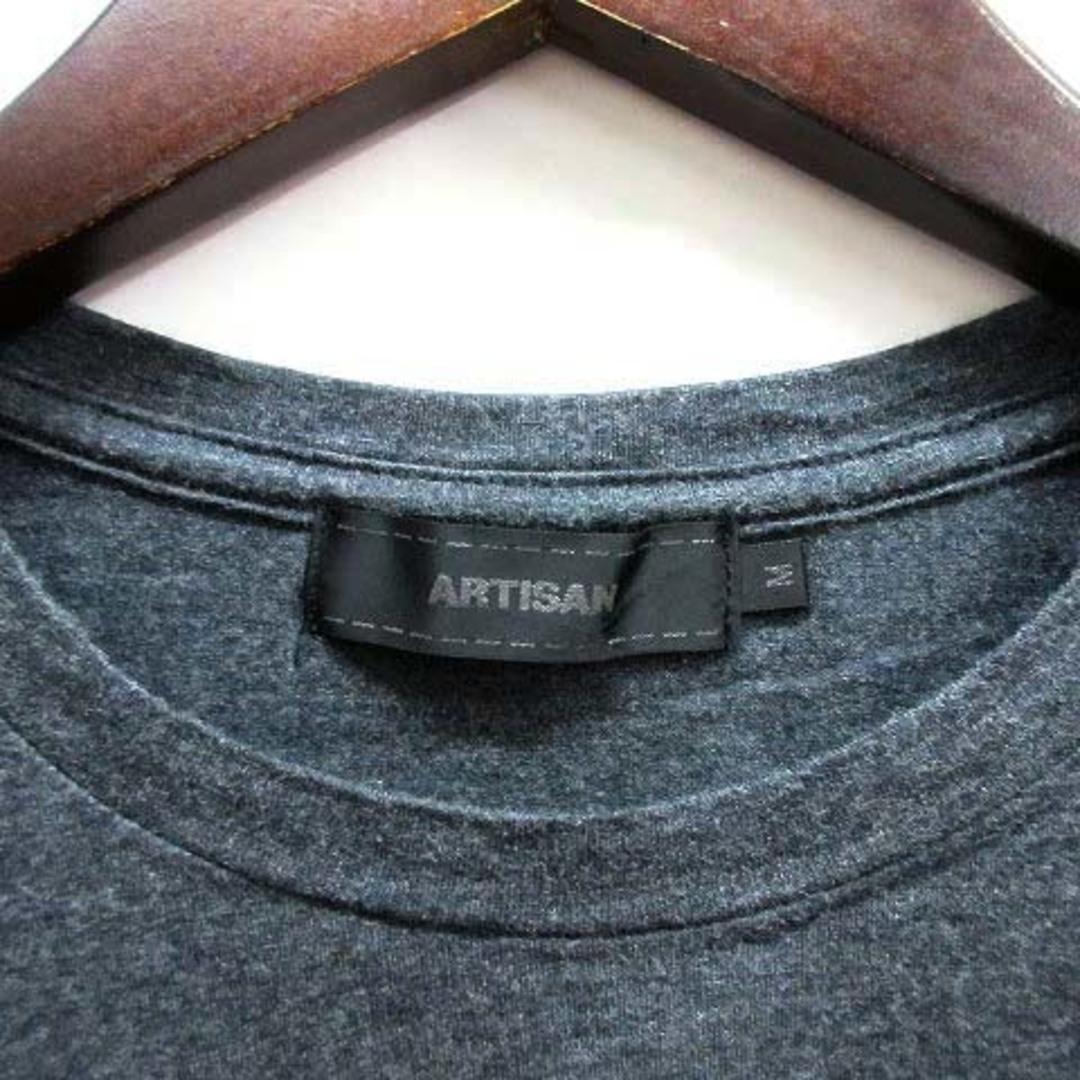 ARTISAN(アルティザン)のアルチザン パネル 切替 Tシャツ カットソー 半袖 クルーネック チャコール メンズのトップス(Tシャツ/カットソー(半袖/袖なし))の商品写真