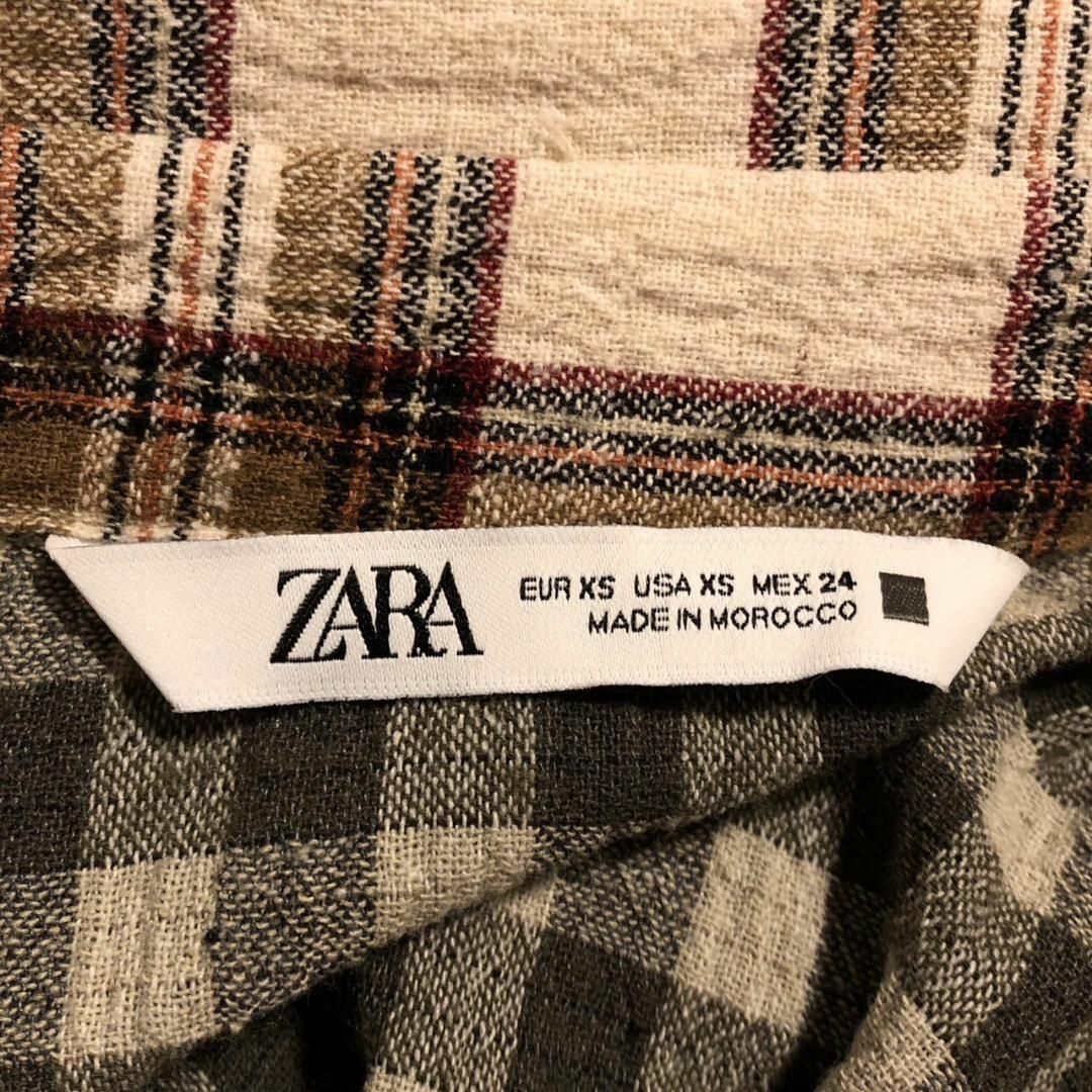 ZARA HOME(ザラホーム)のZARA  ザラ　コットン　その他繊維　ポリエステル　長袖シャツ　チェック柄 レディースのトップス(シャツ/ブラウス(長袖/七分))の商品写真