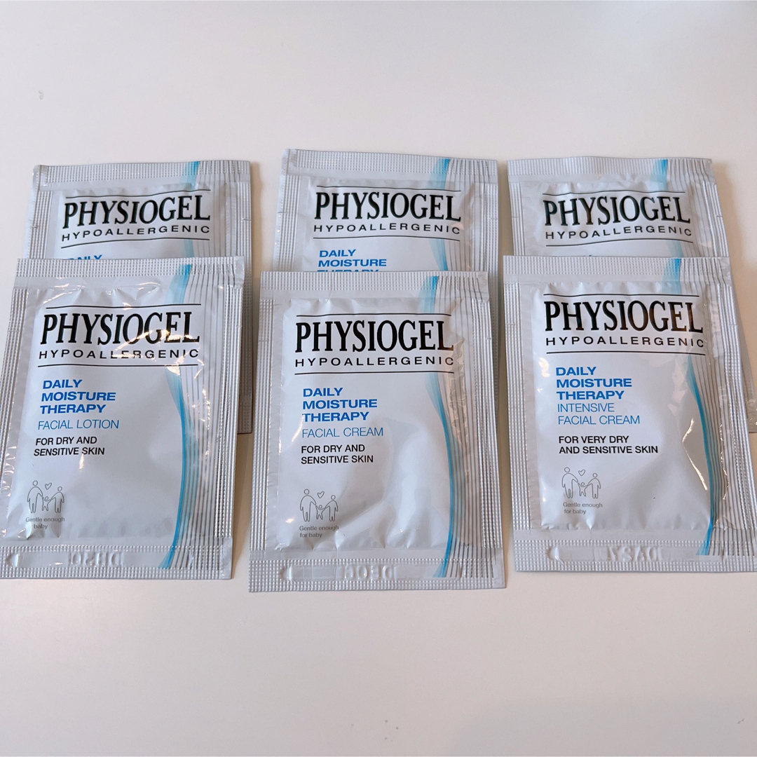 PHYSIOGEL（GSK）(フィジオジェル)のPHYSIOGEL フィジオゲル サンプル3種計6個 セット コスメ/美容のスキンケア/基礎化粧品(フェイスクリーム)の商品写真
