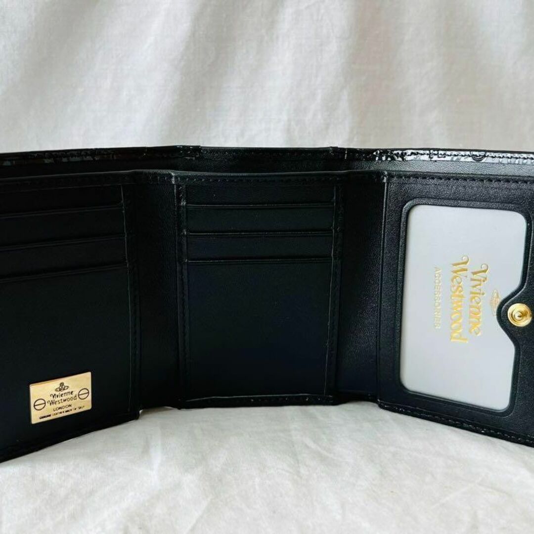 新品【ショッパー付】Vivienne Westwood エナメル三つ折り財布