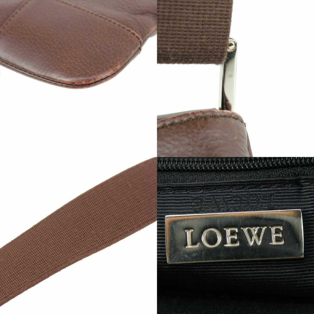 LOEWE(ロエベ)のロエベ バッグ メンズ レディース ショルダーバッグ ブラウン 美品 1247 メンズのバッグ(ショルダーバッグ)の商品写真