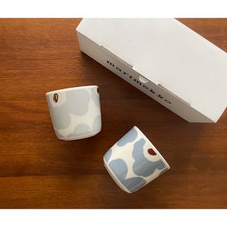 マリメッコ(marimekko)の新品　マリメッコ　ウニッコ　アイシーグレー  ブルーグレー　ラテマグ(グラス/カップ)