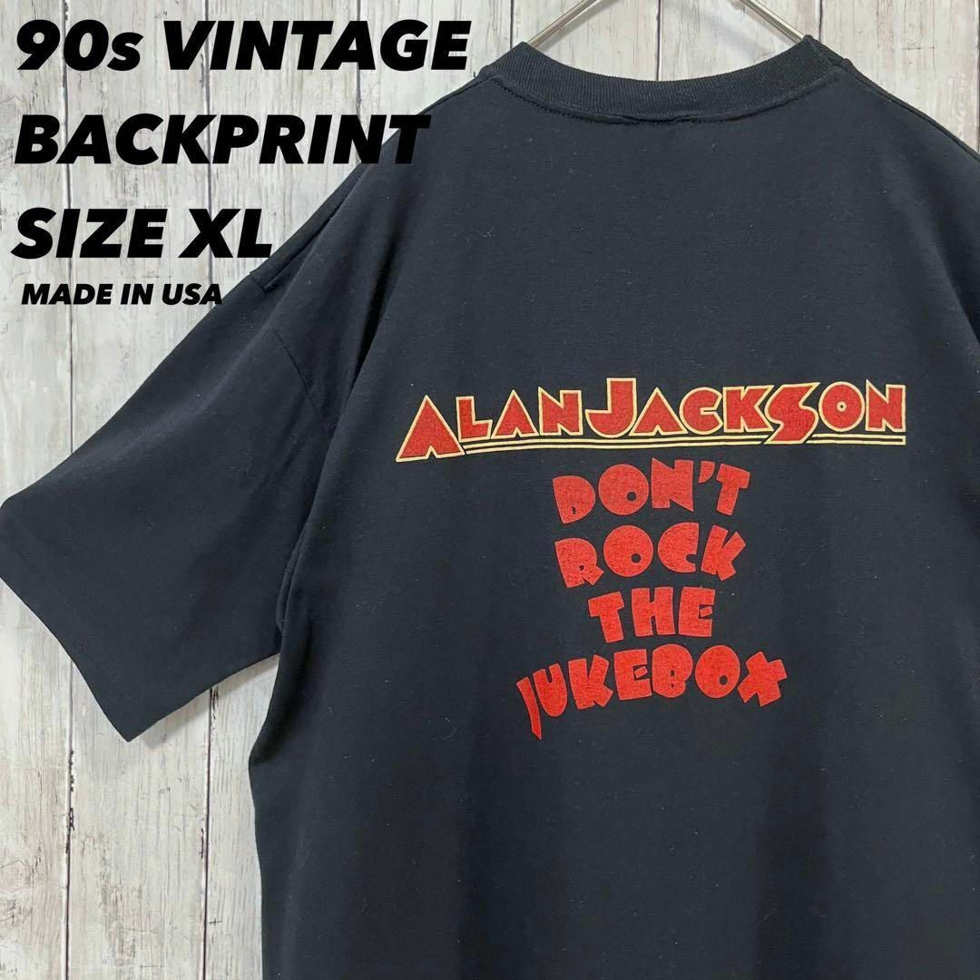90sヴィンテージUSA製ALAN JACKSONバックプリントTシャツXL