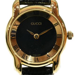 グッチ(Gucci)の【箱・ギャラあり】【2022.9月電池交換済】
 GUCCI
クオーツ時計 　5100L 　  革ベルト　 ステンレススチール　ブラック×ゴールド　　腕時計　　レディース【中古】松山久万ノ台店(その他)