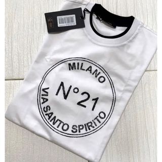 ヌメロヴェントゥーノ(N°21)の新品 n21 ヌメロヴェントゥーノ ロゴ Tシャツ 白 ホワイト 14y(Tシャツ(半袖/袖なし))