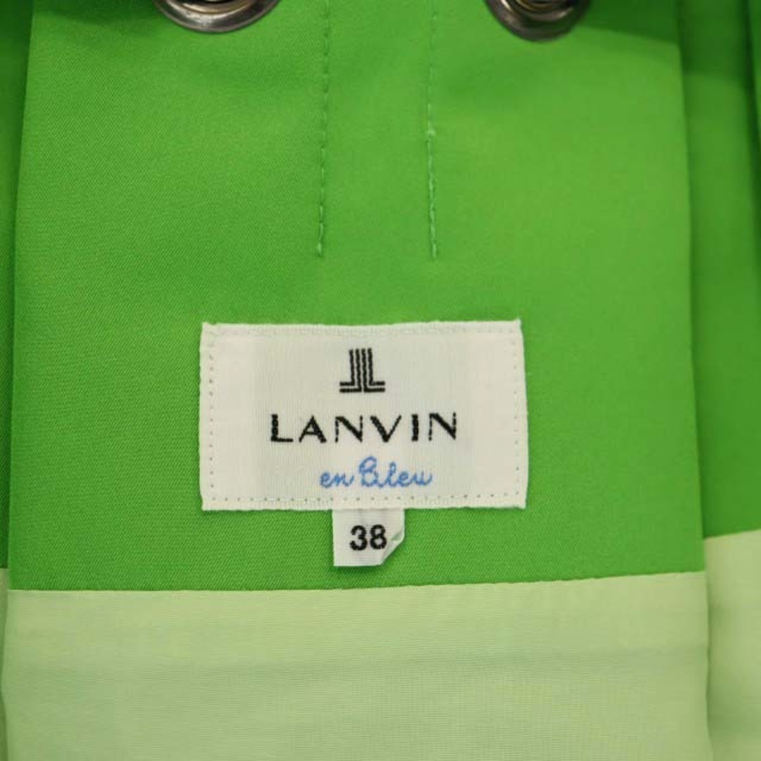 LANVIN en Bleu(ランバンオンブルー)のランバンオンブルー アイレットタックスカート ロング フレア 38 緑 グリーン レディースのスカート(ロングスカート)の商品写真