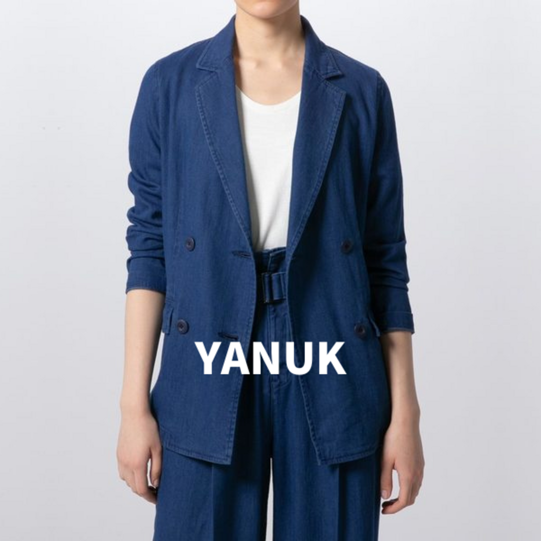 YANUK - 新品✨ヤヌーク リネン混ダブルデニムジャケット ストレッチ