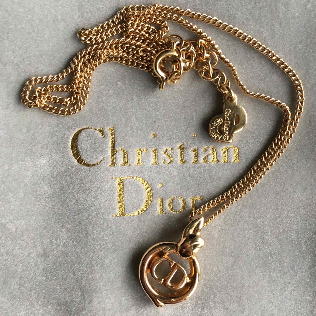 Christian Dior - 極美 ヴィンテージ ディオール CD ロゴ ネックレスの