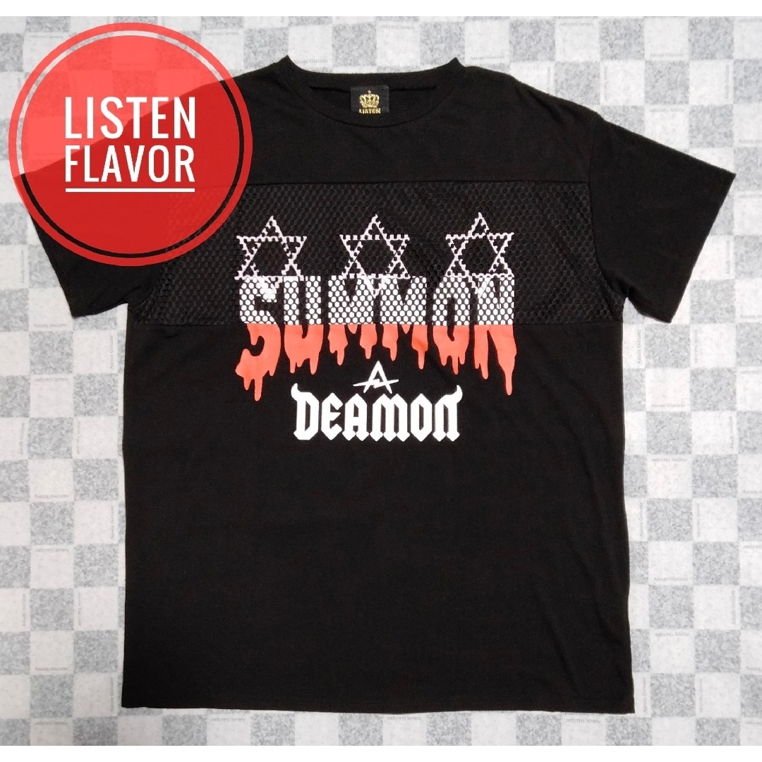 LISTEN FLAVOR(リッスンフレーバー)のLISTEN FLAVOR/リッスンフレーバー　メッシュ切り替えTシャツ☆ レディースのトップス(Tシャツ(半袖/袖なし))の商品写真