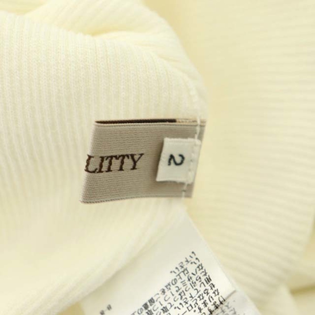 ジャスグリッティー 23SS ハイネックリブタートルニット カットソー