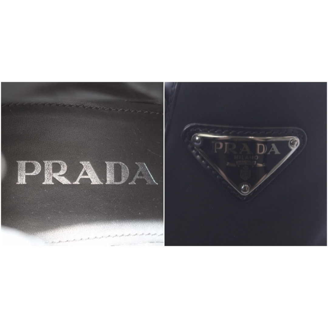 PRADA(プラダ)のプラダ  ブーツ ショート ローヒール 8ホール レースアップ 36.5  黒 レディースの靴/シューズ(ブーツ)の商品写真