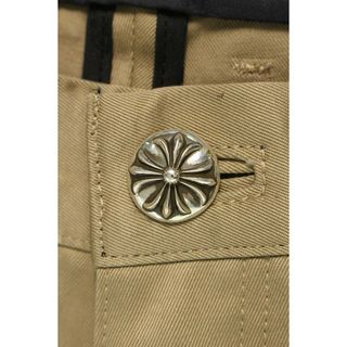 クロムハーツ  CHINOS CEM CRS PTCH クロスパッチ付きレザー切替チノロングパンツ メンズ 30インチ