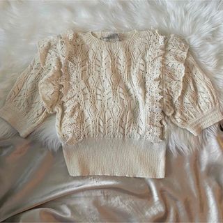 ザラ(ZARA)のZARAフリル半袖シャツ(Tシャツ(半袖/袖なし))