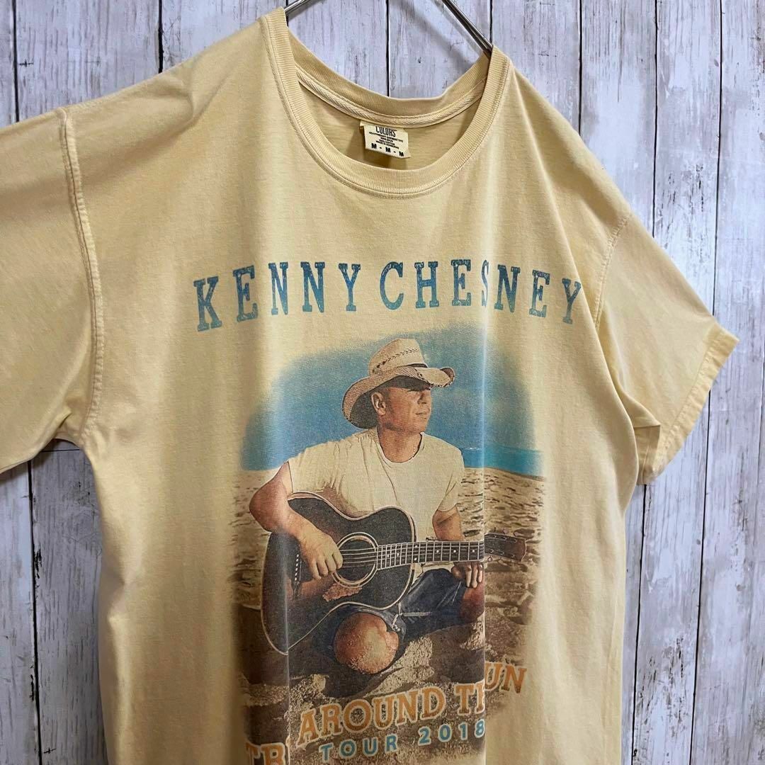 MUSIC TEE(ミュージックティー)のミュージックTシャツ古着　KENNY CHESNEYバックプリントTシャツ　M黄 メンズのトップス(Tシャツ/カットソー(半袖/袖なし))の商品写真