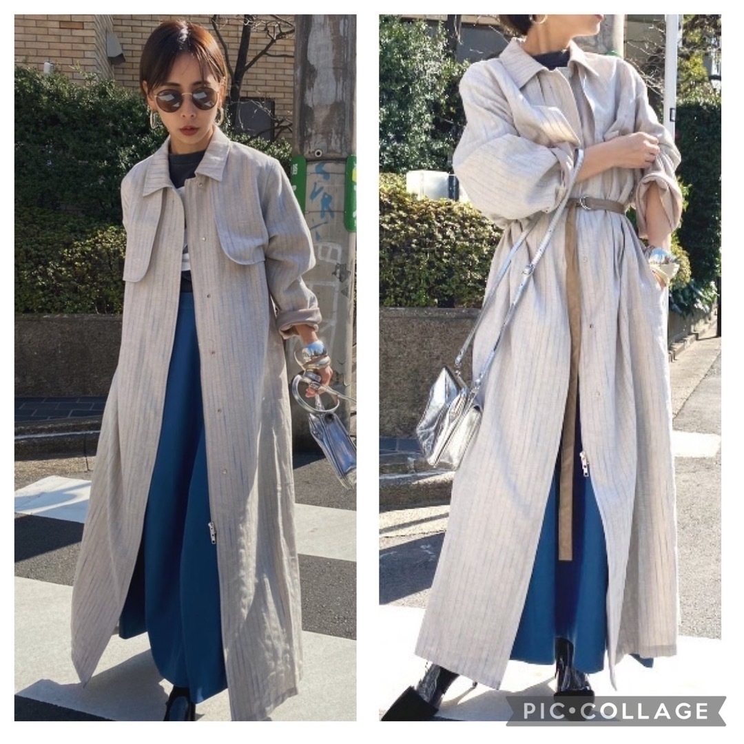 Ameri VINTAGE LINEY SOUTIEN COLLAR COAT - アウター