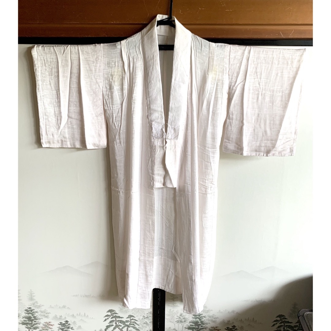 ◆着物 長襦袢 花柄 和装 振袖 単衣 羽織 和装 雲 ピンク レディースの水着/浴衣(着物)の商品写真