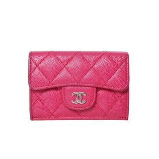 シャネル(CHANEL)のCHANEL 31番台 マトラッセ キャビアスキン コンパクト ウォレット 財布(財布)