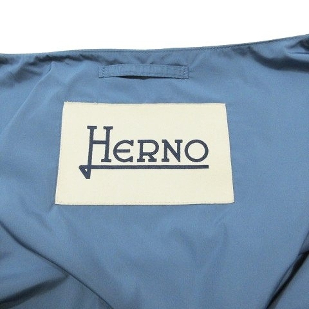 HERNO(ヘルノ)のヘルノ HERNO ノーカラージャケット ブルゾン ミドル丈 ジップアップ レディースのジャケット/アウター(その他)の商品写真