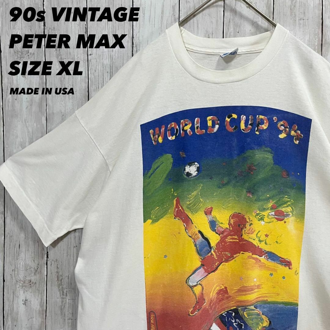 90s vintage shirt peter max W杯 ピーターマックス