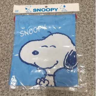 スヌーピー(SNOOPY)のスヌーピー SNOOPY 巾着 スマイル ブルー(キャラクターグッズ)